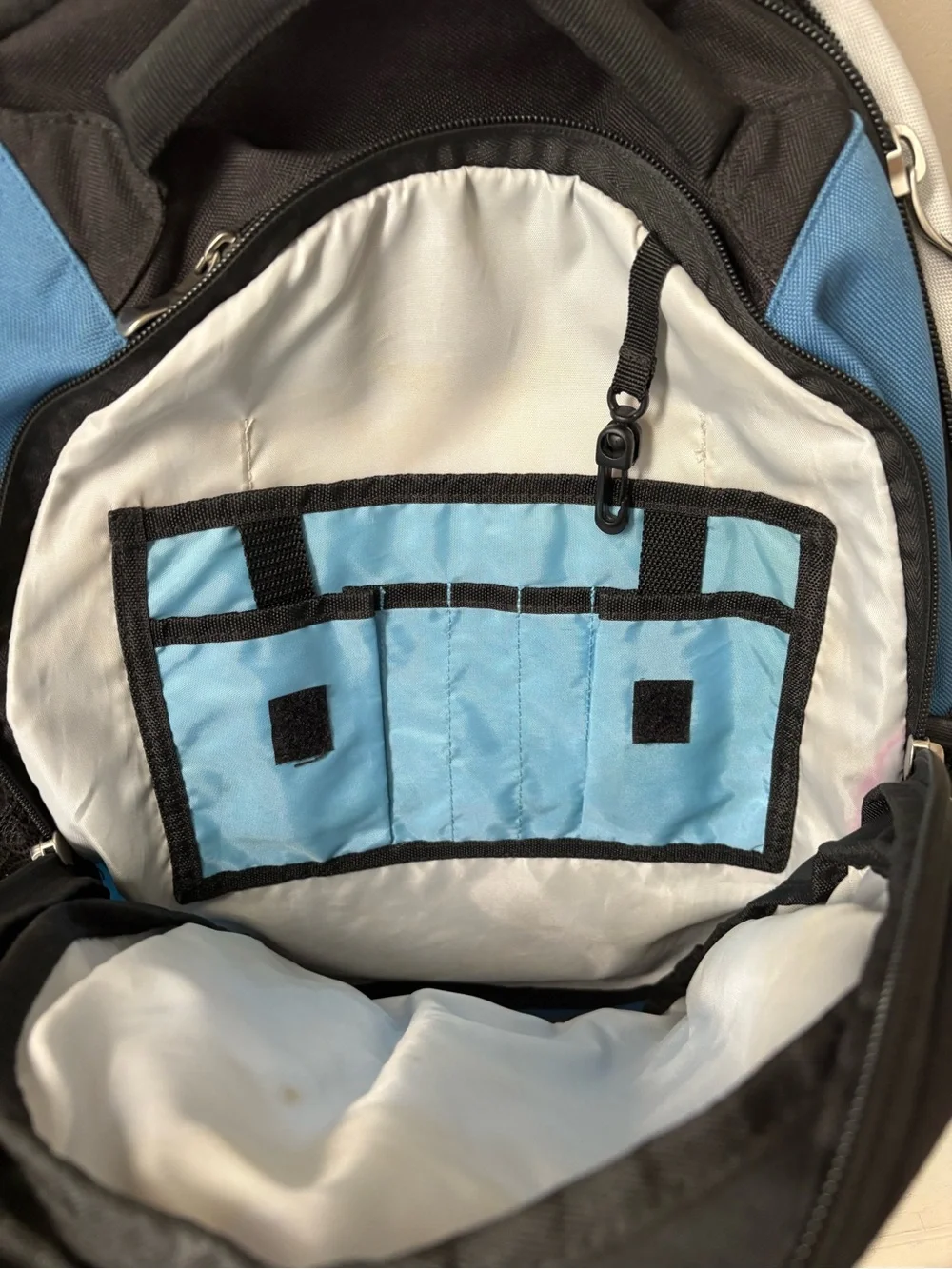 adidas Blue and Black Men's Backpack with Front Bungee